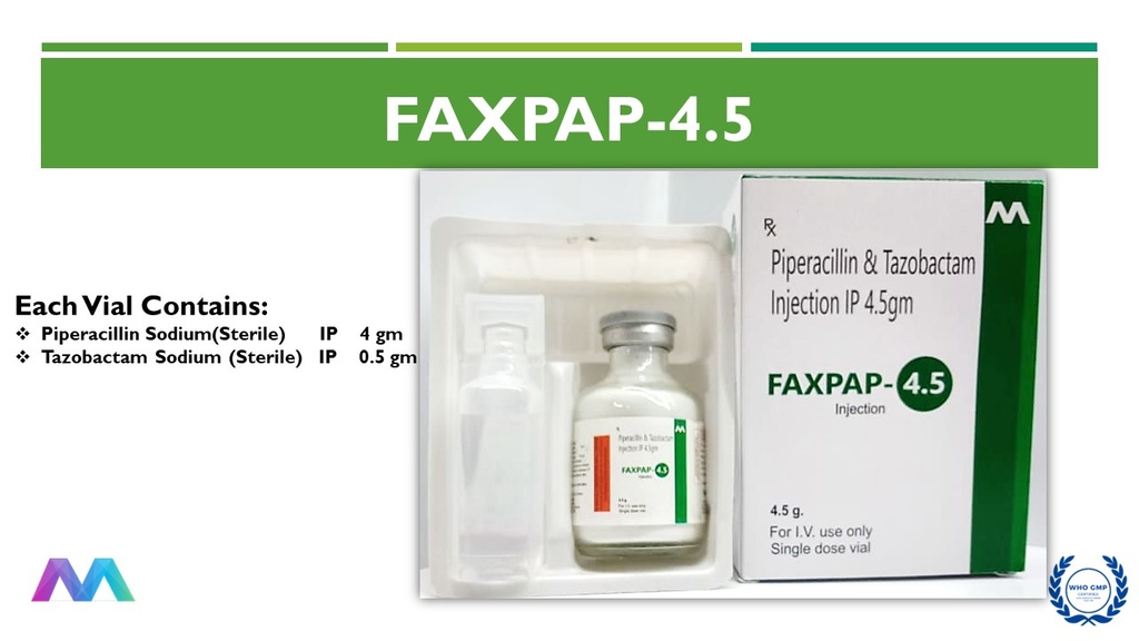 Piperacillin 4000 Mg + Tazobactam 500 Mg | Injection