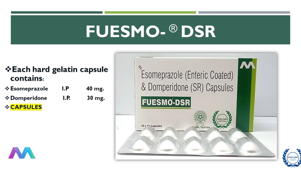Esomeprazole EC 40 Mg + Domperidone SR 30 Mg