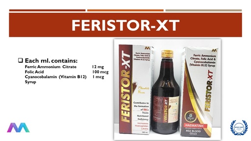 Ferric Amonium Citrate 12 mg + Folic Acid 100 mcg + Cyanocobalamin (Vit B12) 1 mcg | Syrup