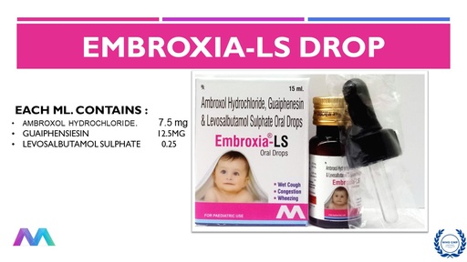 Guaiphenesin 12.5 mg + Levosalbutamol 0.25 mg + Ambroxol 7.5 mg | Drops
