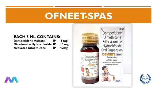 Domperidone Maleate 5 mg + Dicyclomine Hydrochloride 10 mg +Activated Dimethicone 40mg | Suspension