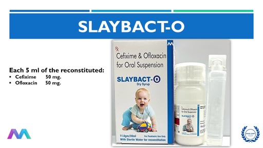 Cefixime 50 mg + Ofloxacin 50 mg | Dry Syrup