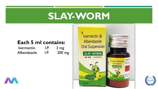 Ivermectin 3 mg + Albendazole 200 mg Suspension
