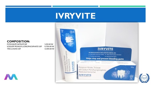 Potassium Nitrate BP 5.0% w/w + Sodium Monofluorophosphate USP 0.70% w/w + Triclosan USP 0.30% w/w | Toothpaste
